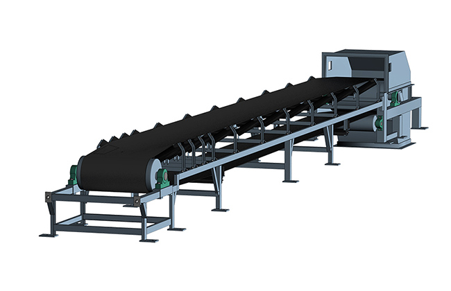 采用了結(jié)構(gòu)緊湊、剛性好、強(qiáng)度高的三角形機(jī)架，機(jī)架部分、中間架和中間架支